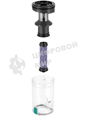 Пылесос вертикальный Kitfort КТ-5305 серый/синий, питание от аккумулятора, 225 Вт, уборка сухая, пылесборник 0.5 л