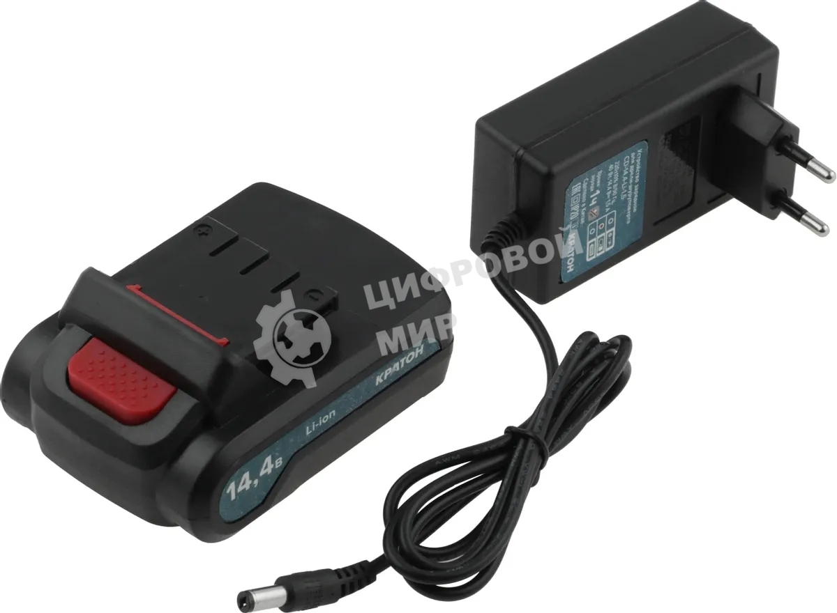 Дрель-шуруповерт аккумуляторная Кратон CD-14,4-Li-1,5