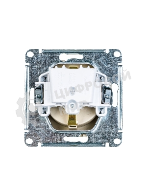 Механизм розетки 1-м СП AtlasDesign с заземл. 16А шампань SchE ATN000543