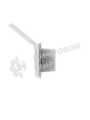 Розетка силовая, 2P+E, с з/ш, с крышкой, IP44, белый песок