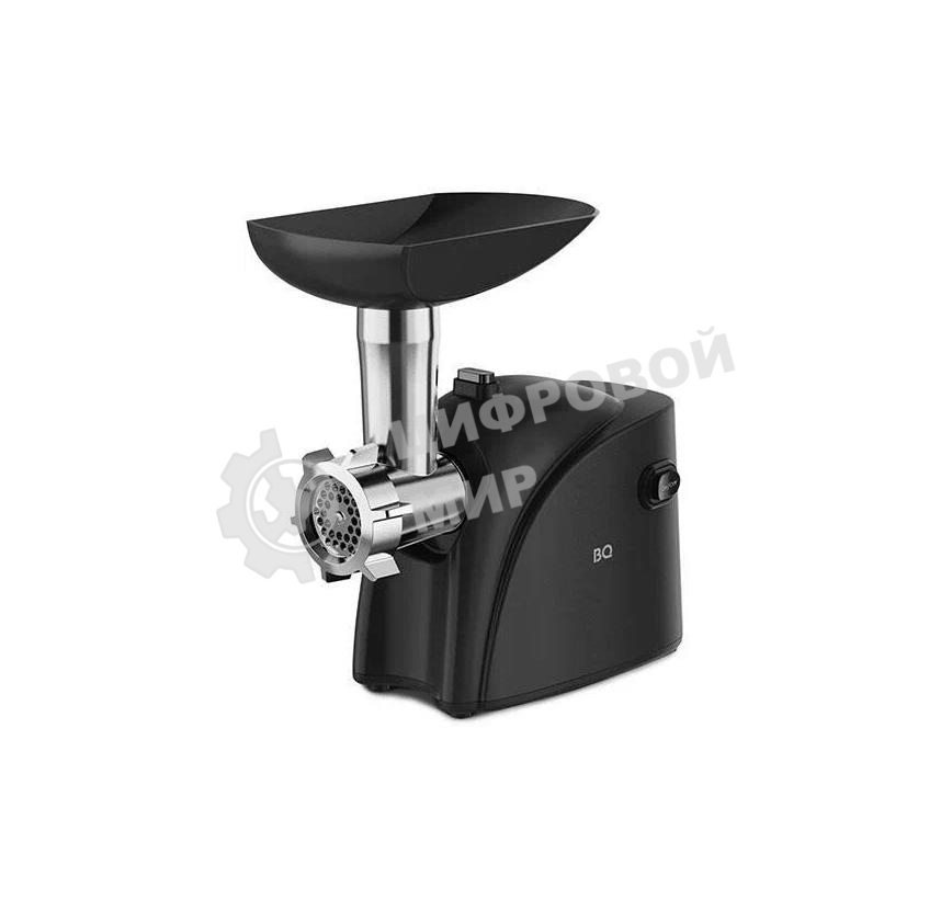 Мясорубка электрическая BQ MG2001 черный, 1400 Вт, 1.6 кг/мин, реверс, защита от перегрузки, насадки - 1