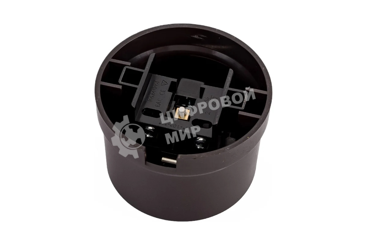 Розетка Bironi B1-101-22 1-м ОП Лизетта, 16А IP20, ретро с заземлением, ABS-пластик, коричневый