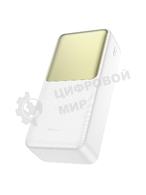 Портативный аккумулятор Hoco J136B, 30000мА·ч, QC/PD, 3A, с дисплеем, белый