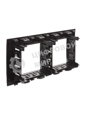 Рамка-суппорт 4 мод. Avanti для In-liner Front черный ДКС 4402914