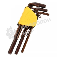 Ключ Deli Набор шестигранных ключей удлиненных Deli DL230708G 9шт S2, размеры 1,5,2,2,5,3,4,5,6,8,10мм, пластиковый держатель