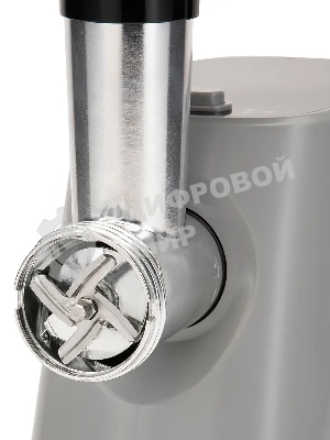 Мясорубка электрическая Hyundai HY-MG4391 серый, 1900 Вт, 2.4 кг/мин, реверс, защита от перегрузки, насадки - 4