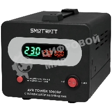 Напольный стабилизатор напряжения SMARTWATT AVR TOWER 1000RF (140W - 260W, 1000VA, 1 кВт, 50-60 Гц, розеток - 1, LED-дис