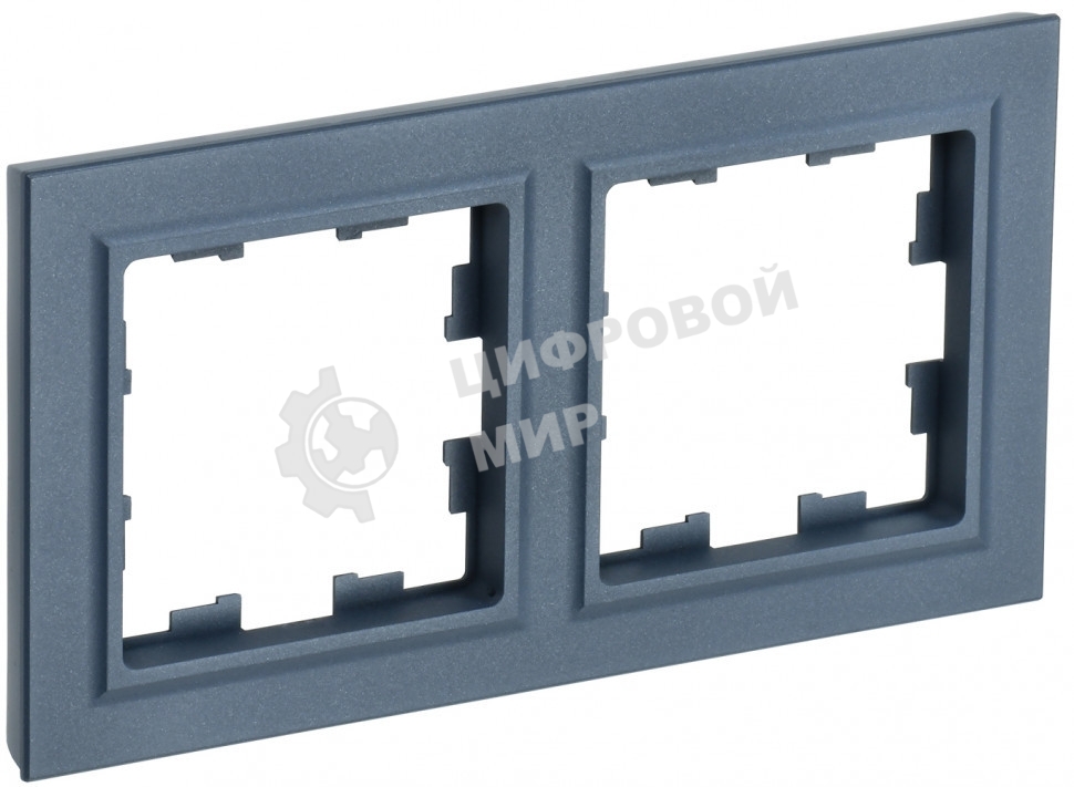 Рамка 2-местная IEK BRITE РУ-2-БрМ маренго