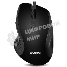 Мышь проводная SVEN RX-113 черный, 2000 dpi, USB, кнопки - 6