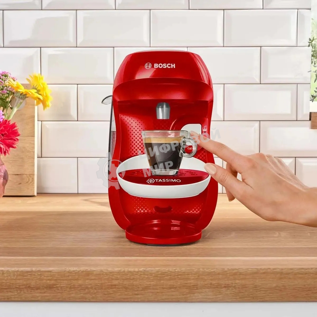 Кофемашина капсульная Bosch Tassimo TAS1006 Happy красный, исп. кофе - капсулы, 0.7 л, 1400 Вт.