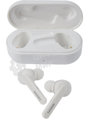 Гарнитура Lenovo HT28 белый, беспроводная, Bluetooth 5.0, TWS, до 4 ч