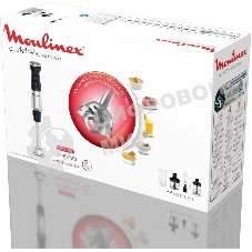 Блендер погружной Moulinex DD67L810 серебристый/черный, 1000 Вт, 20 скоростей, турбо