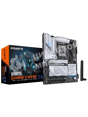 Материнская плата Gigabyte B860 GAMING X WIFI6E, LGA 1851, Intel B860, 4xDDR5, 4xSATA, 3xM.2, 1xPCIe 5.0 x16, 1xPCIe 4.0 x16, 2xUSB 3.2 Gen 1, 1xUSB 3.2 Gen 2, 1xUSB 4.0 Type-C, 1x 2.5Gb LAN, 3x3.5 мм, 7.1, ATX