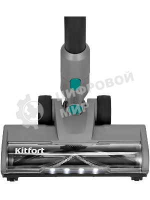 Пылесос вертикальный Kitfort КТ-5305 серый/синий, питание от аккумулятора, 225 Вт, уборка сухая, пылесборник 0.5 л