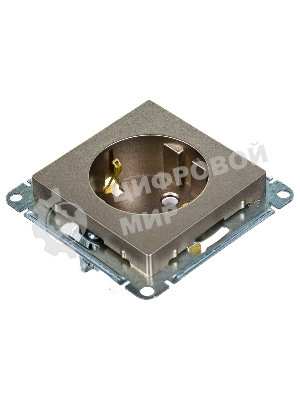 Механизм розетки 1-м СП AtlasDesign с заземл. 16А шампань SchE ATN000543