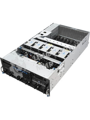 Серверная платформа ASUS ESC8000A-E13P, 4U, 2x SP5 (LGA 6096),24x DDR5 6400, 8x 2.5'' hsb NVME, up to 14x PCIe*, 2x M.2 22110 NVME, 1x 2-port 10Gbe RJ-45 Intel 710 LAN, up to 8 dual-slot GPUs, 3+1 3200W