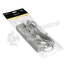 Удлинитель ExeGate ECE-4-3G (EX285814RUS), серый, 3 м, евровилка с заземлением, 4 евророзетки с заземлением, 2200 Вт