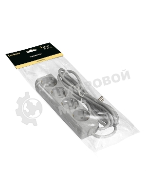 Удлинитель ExeGate ECE-4-3G (EX285814RUS), серый, 3 м, евровилка с заземлением, 4 евророзетки с заземлением, 2200 Вт