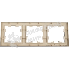 Рамка 3-местная IEK BRITE РУ-3-БрА (BR-M32-K47) алюминий