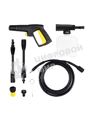 Мойка высокого давления 120/70 бар, KOLNER K120M, компакт, 1400Вт, 390л/ч, метал.помпа, шланг ВД 5м, кабель 5м, самовсас, Auto stop (емкость для шампуня)