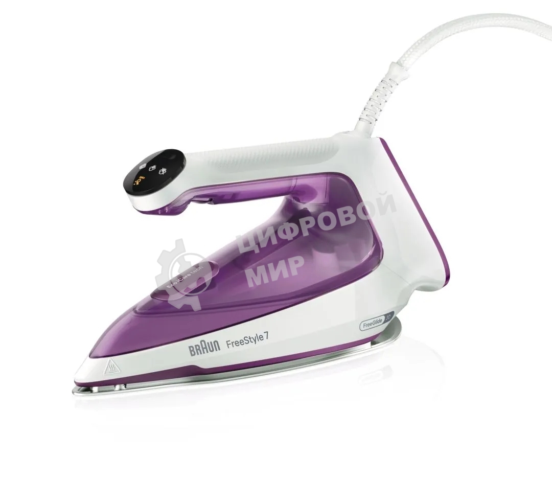 Утюг Braun FI7215VI белый/фиолетовый, 2000 Вт, 55 г/мин, 240 г/мин, 350 мл