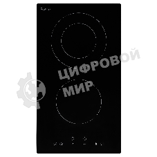 Электрическая варочная поверхность Evelux HEV 321 B, 2 конфорки, с зоной расширения, стеклокерамика, 3200 Вт