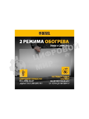 Конвектор электрический Denzel OptiPrime-2000 белый, 2000 Вт, 25 м2, термостат, дисплей, WiFi