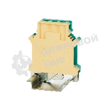 Клемма заземления KRUSLG-16N, винтовой зажим, 2 точки подключения, 16 кв.мм