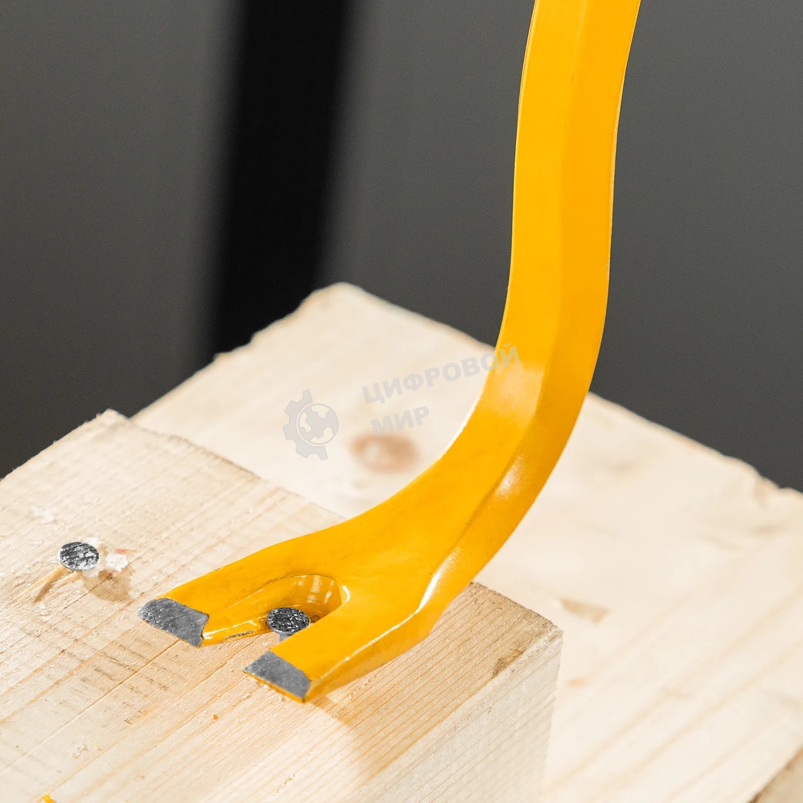 Лом-гвоздодер Denzel 450 мм, шестигранный 16 мм, окрашенный, сталь 65