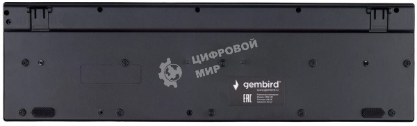 Клавиатура беспроводная Gembird KBW-250, полноразмерная, 104кл, 12Fn, низкий профиль, 2.4 ГГц, черная