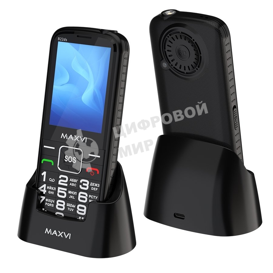 Мобильный телефон Maxvi B22ds черный