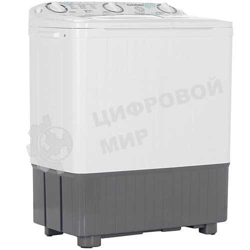 Стиральная машина Славда WS-60РЕТ белый/серый, загрузка вертикальная 6 кг, 1350 об/мин, класс: А