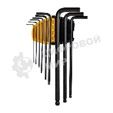 Набор шестигранных ключей с шаром сверхдлинных Deli DL232309H 9 шт Материал CR-V. Спецификация: 1,5,2,2,5,3,4,5,6,8,10мм, пластиковый держатель