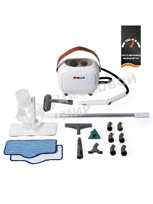 Пароочиститель Bort BDR-3000-RR (93722425)Мощность 1650 Вт; Макс давление 4 бар; Постоянная подача пара 45 г/мин; Температура пара 143 °С; Емкость бачка 1200 мл; Время нагревания 480 с; Время непрерывной работы 45 мин; Регулировка мощности пара; Длина шланга 1,8 м; Длина шнура питания 5 м; Размер 300x280x180 мм; Напряжение 220 В; Частота тока 50 Гц; Вес изделия 3,8 кг; Объем бойлера 1,2 л; Пароочиститель; Конструкция Напольный; Материал Корпуса Пластик;;;; Защита от перегрева;;; Вес брутто=5,9 (Вес нетто=5,9) кг; 69 x 25 x 33; набор аксессуаров 10 шт; гарантия 2 г