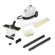 Пароочиститель Karcher EasyFix SC 2 белый, напольный, 1500 Вт, 40 г/мин, 1000 мл