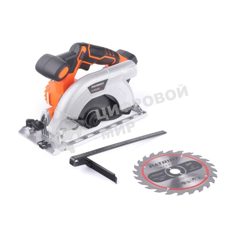 Пила циркулярная аккумуляторная PATRIOT CS 165UES, 4500 об/мин, диск 165мм, 21В