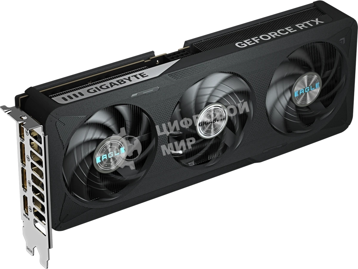 Видеокарта Gigabyte GeForce RTX 5060 Ti Eagle Max OC, NVIDIA RTX 5060 Ti, 16 ГБ GDDR7, 128 бит, PCI-e 5.0, 1xHDMI, 3xDP, 2617 МГц