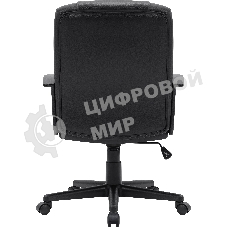 Кресло Defender PARIS черный, экокожа, 120 кг, механизм качания