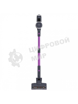 Пылесос вертикальный BQ VCA0201H фиолетовый/серый, питание от аккумулятора, 110 Вт, уборка сухая, пылесборник 0.6 л, работа от АКБ max 40 мин