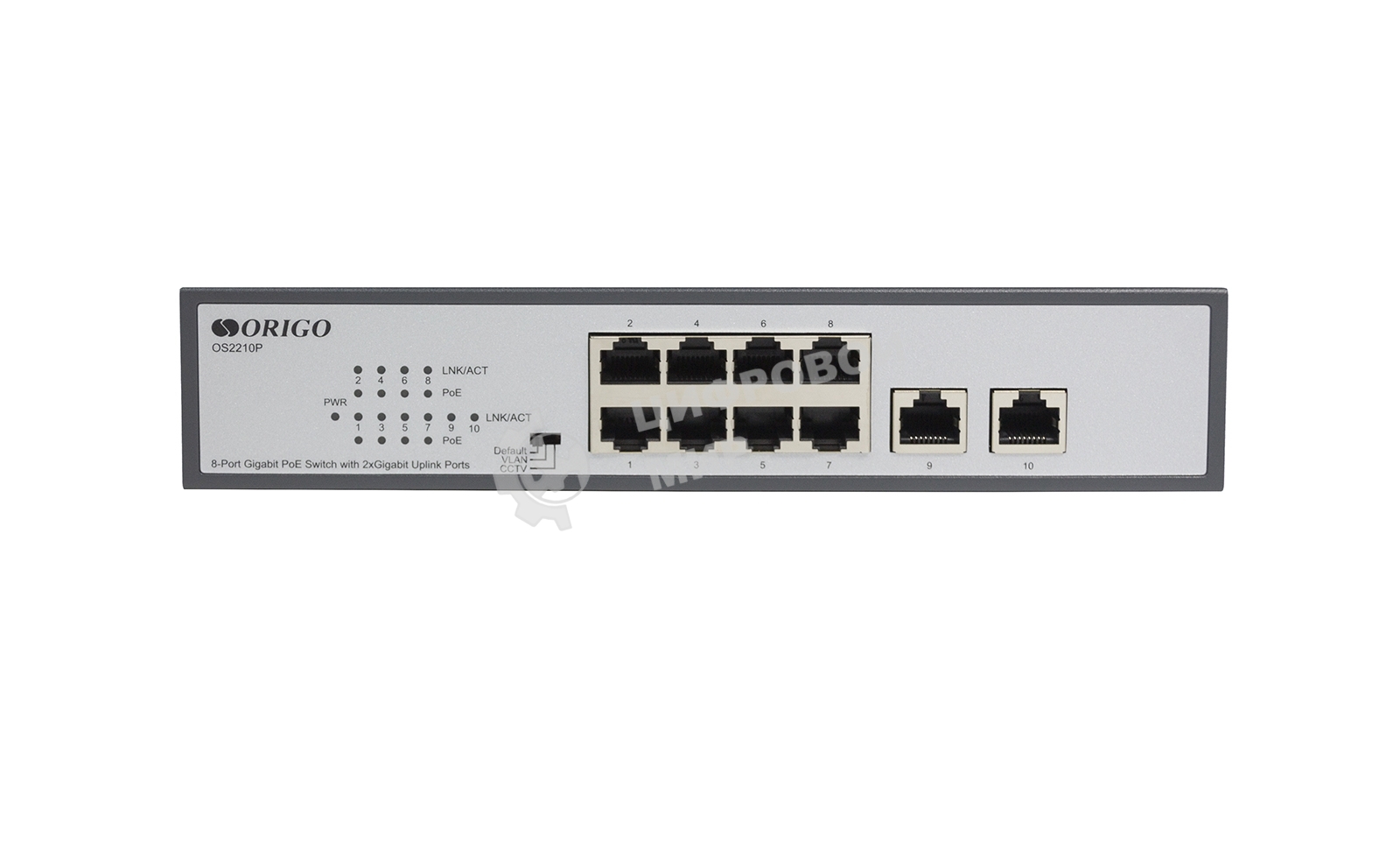 Коммутатор неуправляемый PoE ORIGO Unmanaged Switch 8x1000Base-T PoE, 2x1000Base-T, PoE Budget 120W, Long-range PoE up to 250m, 19