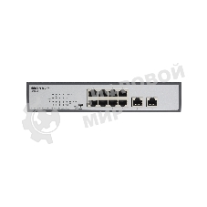 Коммутатор неуправляемый PoE ORIGO Unmanaged Switch 8x1000Base-T PoE, 2x1000Base-T, PoE Budget 120W, Long-range PoE up to 250m, 19