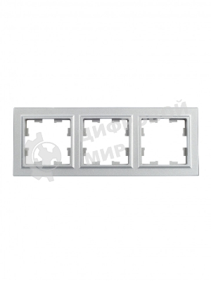 Рамка 3-местная IEK BRITE РУ-3-БрА (BR-M32-K47) алюминий