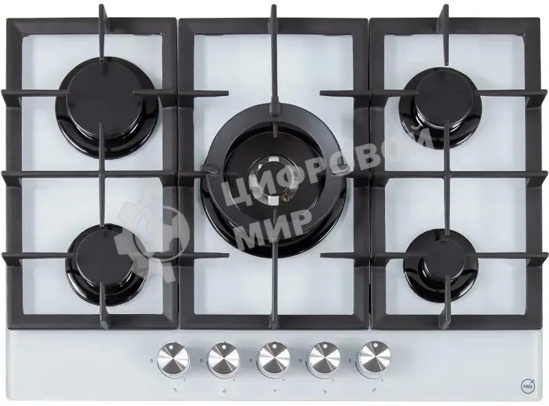 Газовая варочная панель MBS PG-801WH стекло белое
