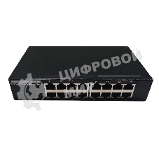 Коммутатор неуправляемый NEOMAX NMS-116P-100-S, 16 портов 100 Mbps, металл desktop