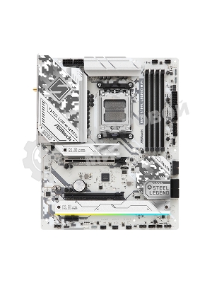 Материнская плата ASRock B650 Steel Legend WiFi, AM5, AMD B650, 4xDDR5, 4xSATA, 3xM.2, 1xPCIe 5.0 x16, 1xPCIe 3.0 x16, 1xPCIe 4.0 x1, 1xHDMI, 1xDP, 1x2.5Gb LAN, Wi-Fi 6E, Bluetooth 5.2, 1xUSB-C 20Gbps, 1xUSB-A 10Gbps, 4xUSB-A 5Gbps, 4xUSB-A 2.0, 2x3.5 мм, 7.1, ATX