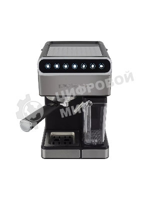 Кофеварка рожковая Polaris PCM 1535E черный/серебристый, молотый, 1.8 л, 1400 Вт, 15 бар