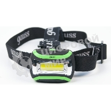 Фонарь налобный Gauss GFL307 черный 3Вт лам.:светодиодный AAAx3