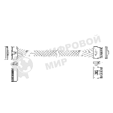 Кабель Amphenol RMC74-5874, MCIO x8 74P (прямой Straight Type) TO Slimline SAS x8 74P (SFF8654, прямой Straight Type), 85 Ohm, L:100 см