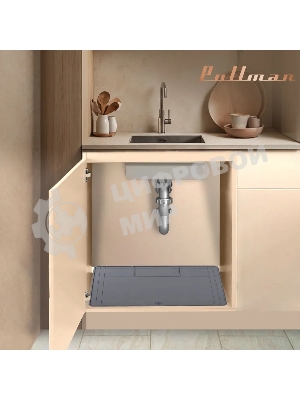 Поддон универсальный под мойку со сливным клапаном Pullman PL-SM02, размер 87х55.8х2.54 см