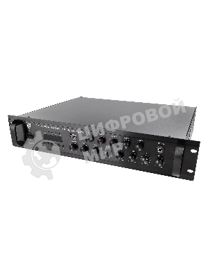 Микшер-усилитель Intrend ITMXAMP-350MTZ зональный, 5 зон. MP3, FM-тюнер, USB, Bluetooth, 3хMic/2хLine входы, 1хLine выход, 350 Вт, 4-16 Ом/100V, IR-пульт в комплекте